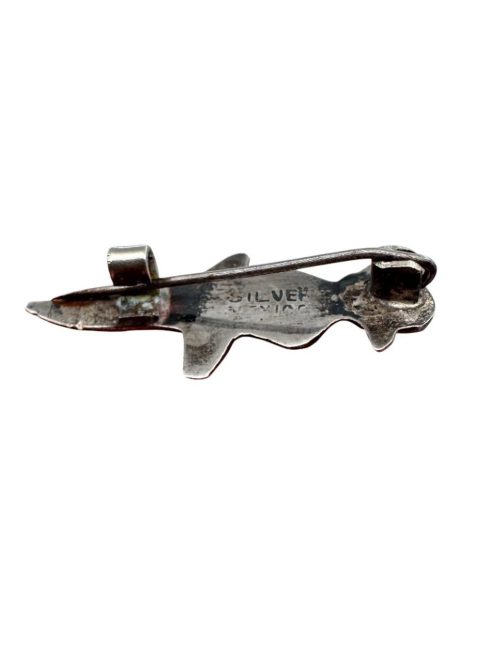 Parrot Scatter Pin Handmade Sterling Silver 1940s Silver Mexico C-Clasp Vintage - Picture 10 of 16
